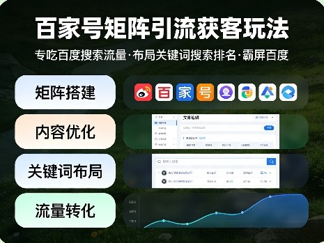 百家号矩阵引流获客玩法，专吃百度搜索流量，布局关键词搜索排名，霸屏百度|无忧资源社