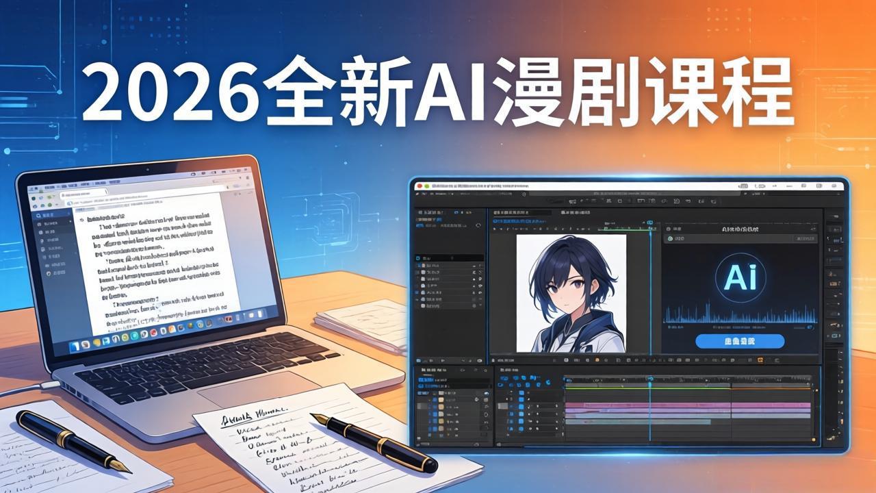（17893期）2026全新AI漫剧课程：覆盖创作全链路，教你写作分镜剪辑配音一站式打造漫剧作品|无忧资源社