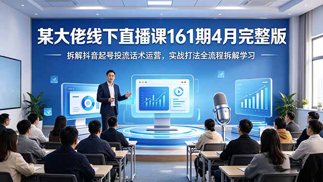 （18209期）某大佬线下直播课161期4月完整版，拆解抖音起号投流话术运营，实战打法全流程拆解学习|无忧资源社
