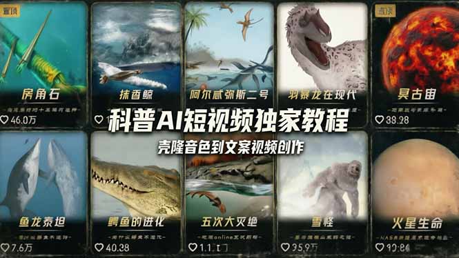 （18016期） 科普造物主AI短视频独家教程：从软件安装、壳隆音色到文案视频创作，零基础快速做爆款|无忧资源社