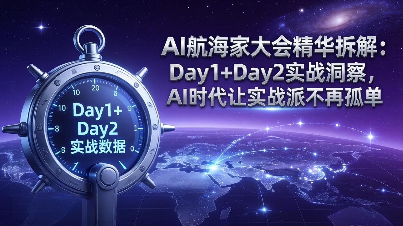 （17867期）AI航海家大会精华拆解：Day1+Day2实战洞察，AI时代让实战派不再孤单|无忧资源社