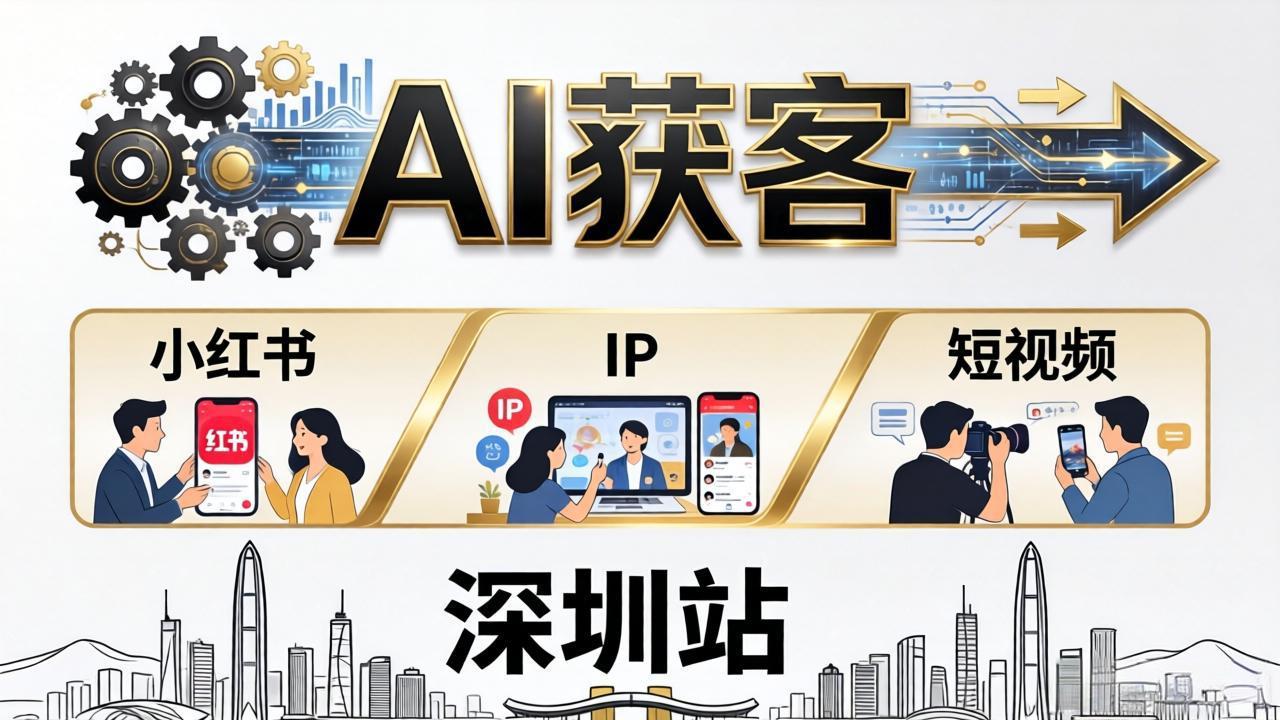 （18264期）2026AI获客大课深圳站：4月17日-19日3天2夜拆透小红书+IP+短视频，老板操盘手必来|无忧资源社