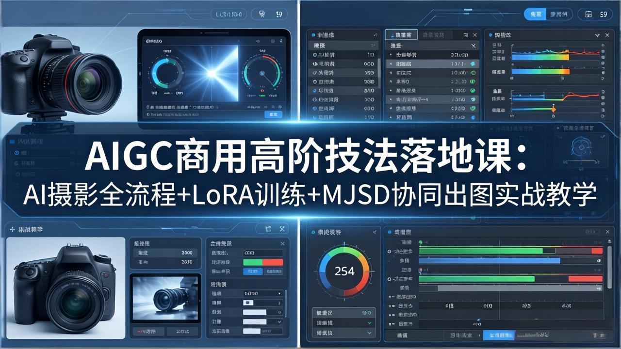 （18254期）AIGC商用高阶技法落地课：AI摄影全流程+LoRA训练+MJSD协同出图实战教学|无忧资源社