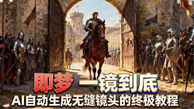 （18241期）即梦AI一镜到底终极教程，智能补帧+运镜技巧，AI自动生成无缝丝滑长镜头高效出片|无忧资源社