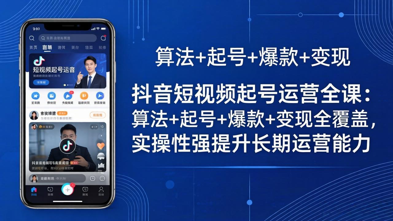 （18071期）抖音短视频起号运营全课：算法+起号+爆款+变现全覆盖，实操性强提升长期运营能力|无忧资源社