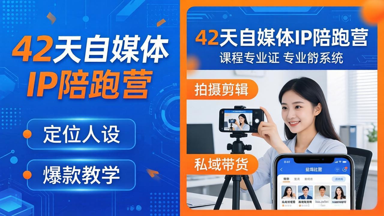 （18109期）42天自媒体IP陪跑营-26年4月19更新：定位人设爆款全教学，拍摄剪辑私域带货一站式落地|无忧资源社