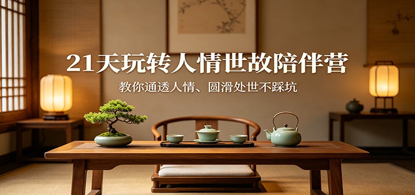 21天玩转人情世故陪伴营：教你通透人情、圆滑处世不踩坑|无忧资源社