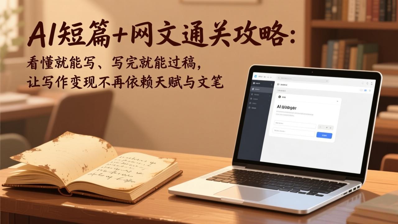 （18064期）AI短篇+网文通关攻略-更新4月：看懂就能写、写完就能过稿，让写作变现不再依赖天赋与文笔|无忧资源社