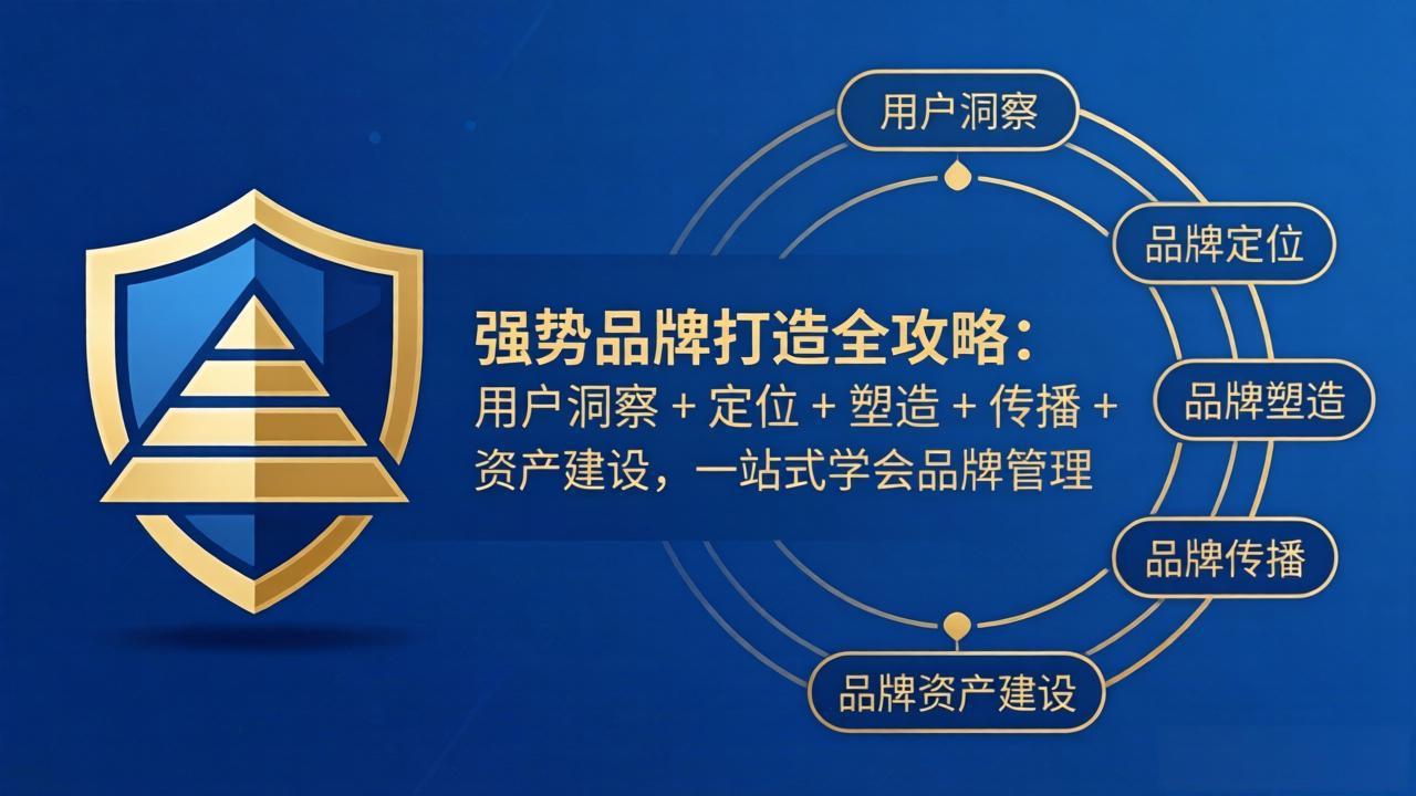 （17889期）强势品牌打造全攻略：用户洞察 + 定位 + 塑造 + 传播 + 资产建设，一站式学会品牌管理|无忧资源社