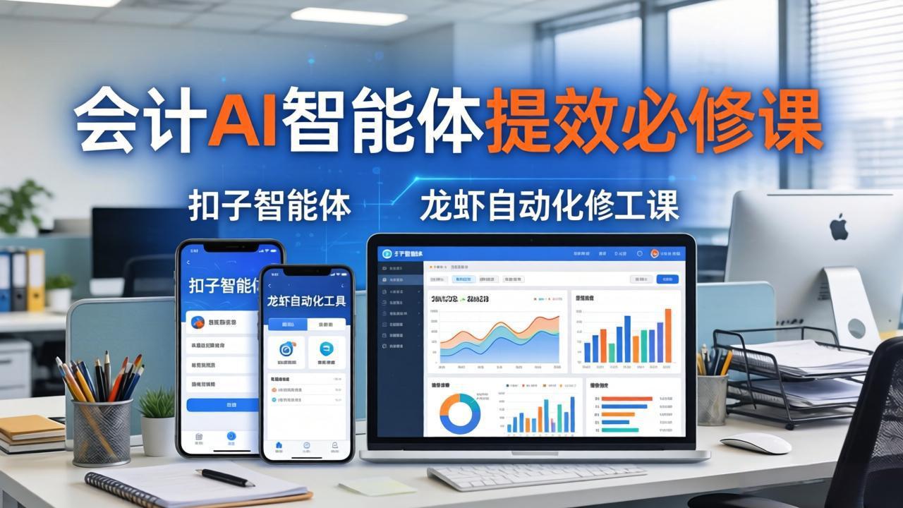 （18151期）财务会计AI智能体提效必修课：扣子智能体+龙虾自动化+报表分析，一站式提升财务工作效率|无忧资源社