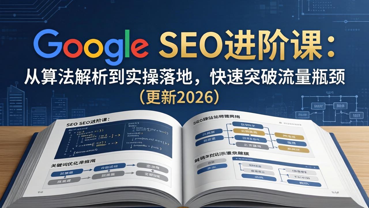 （18048期）Google SEO进阶课：从算法解析到实操落地，快速突破流量瓶颈（更新2026）|无忧资源社