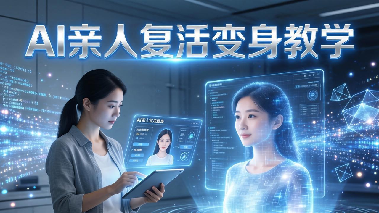 （17940期）AI亲人复活变身教学，最近超级火爆的项目，涨粉超级快，私域引流代做服务，收徒等|无忧资源社