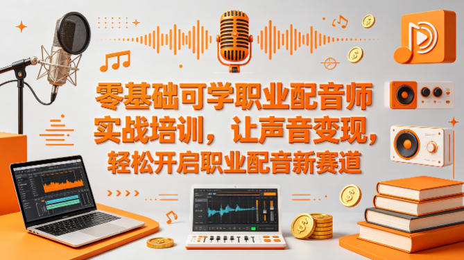 零基础可学职业配音师实战培训，让声音变现，轻松开启职业配音新赛道|无忧资源社
