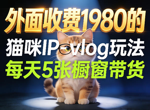 宠物赛道猫咪IP-vlog玩法，26条视频涨粉29W，每天5张橱窗带货拆解|无忧资源社