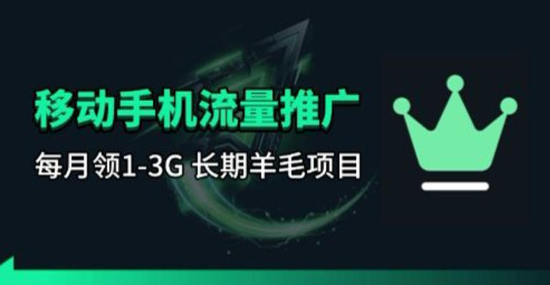 手机流量领取推广_每月一轮，刚需类的长期项目|无忧资源社