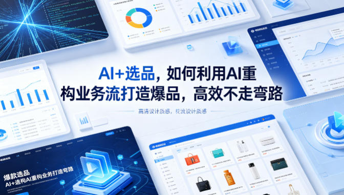 AI+选品，如何利用AI重构业务流打造爆品，高效不走弯路|无忧资源社