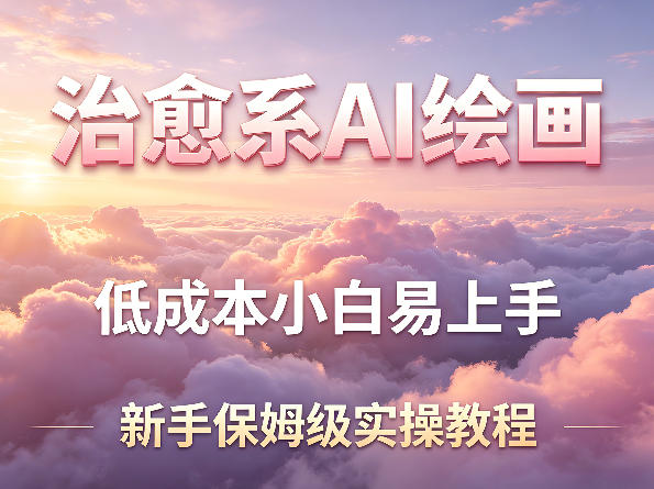 治愈系AI绘画提示词项目，低成本小白易上手，每天10分钟，新手保姆级实操教程|无忧资源社