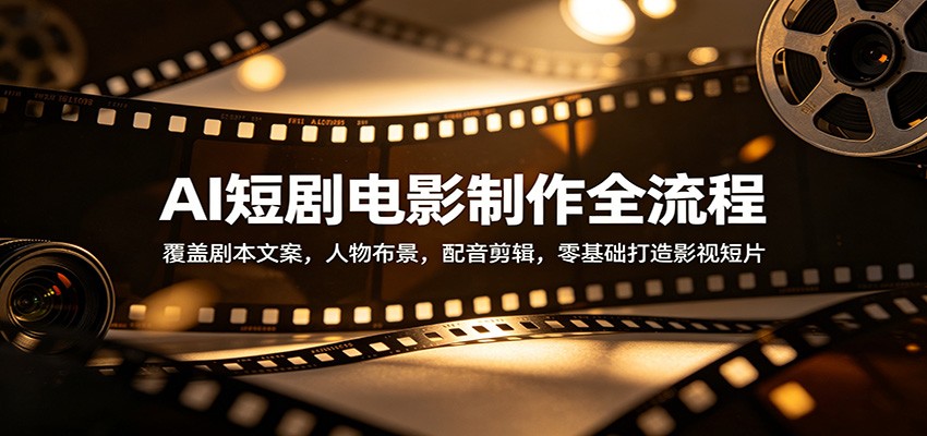 AI短剧电影制作全流程：覆盖剧本文案，人物布景，配音剪辑，零基础打造影视短片|无忧资源社