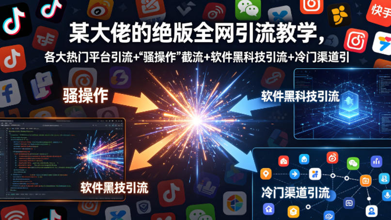 某大佬的绝版全网引流教学，各大热门平台引流+”骚操作”截流+软件黑科技引流+冷门渠道引流等|无忧资源社