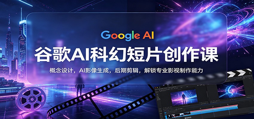 谷歌AI科幻短片创作课：概念设计，AI影像生成，后期剪辑，解锁专业影视制作能力|无忧资源社