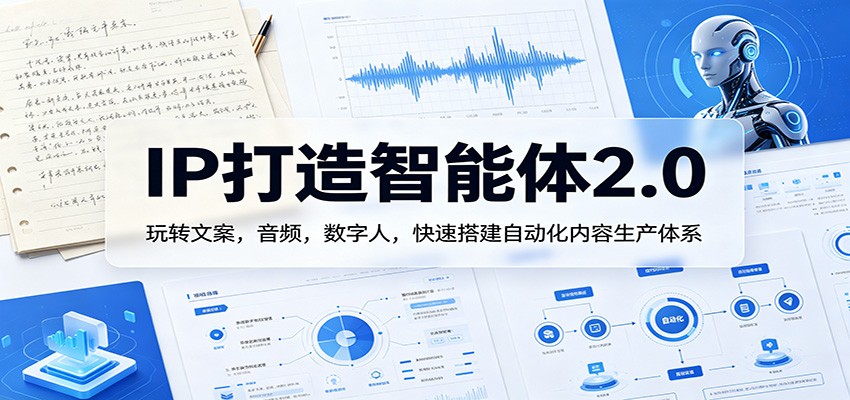 IP打造智能体2.0：玩转文案，音频，数字人，快速搭建自动化内容生产体系|无忧资源社
