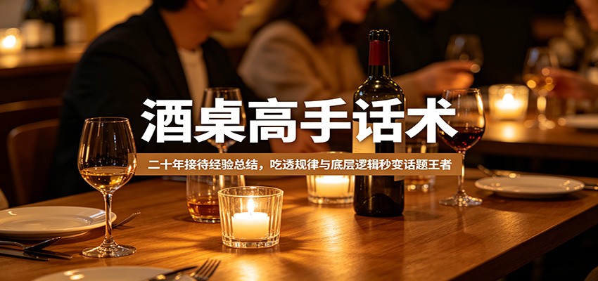 酒桌高手话术：二十年接待经验总结，吃透规律与底层逻辑秒变话题王者|无忧资源社