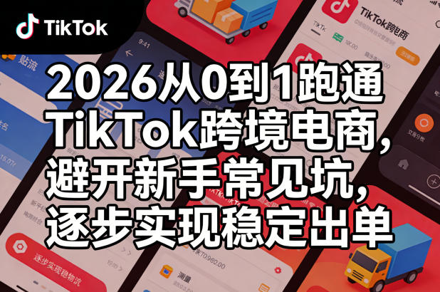 2026从0到1跑通TikTok跨境电商，避开新手常见坑，逐步实现稳定出单|无忧资源社