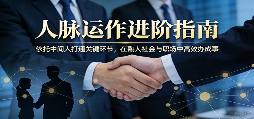 付费文章：人脉运作进阶指南，依托中间人打通关键环节，在熟人社会与职场中高效办成事|无忧资源社