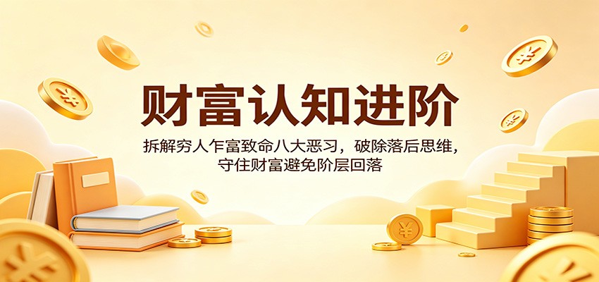 财富认知进阶：拆解穷人乍富致命八大恶习，破除落后思维，守住财富避免阶层回落|无忧资源社
