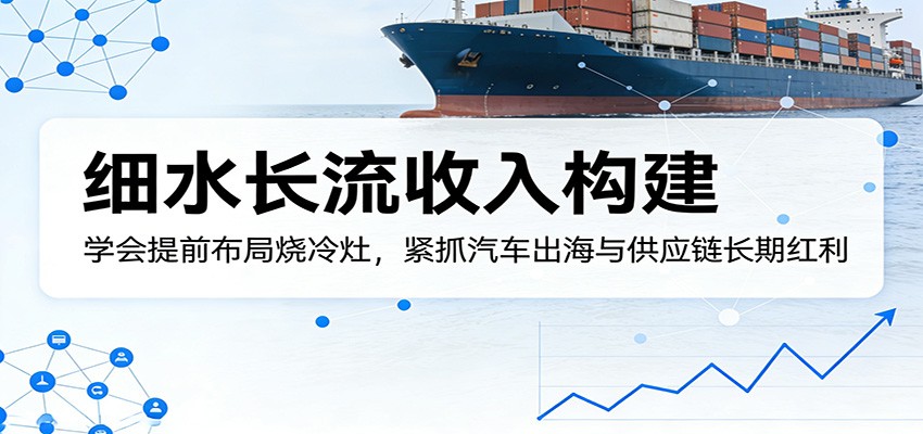 付费文章：细水长流收入构建，学会提前布局烧冷灶，紧抓汽车出海与供应链长期红利|无忧资源社