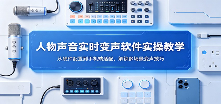 人物声音实时变声软件实操教学：从硬件配置到手机端适配，解锁多场景变声技巧|无忧资源社