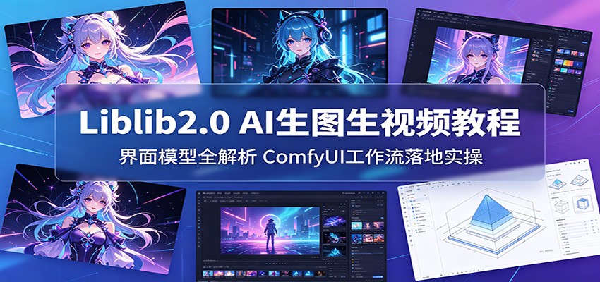 Liblib2.0 AI生图生视频教程：界面模型全解析，ComfyUI工作流落地实操|无忧资源社