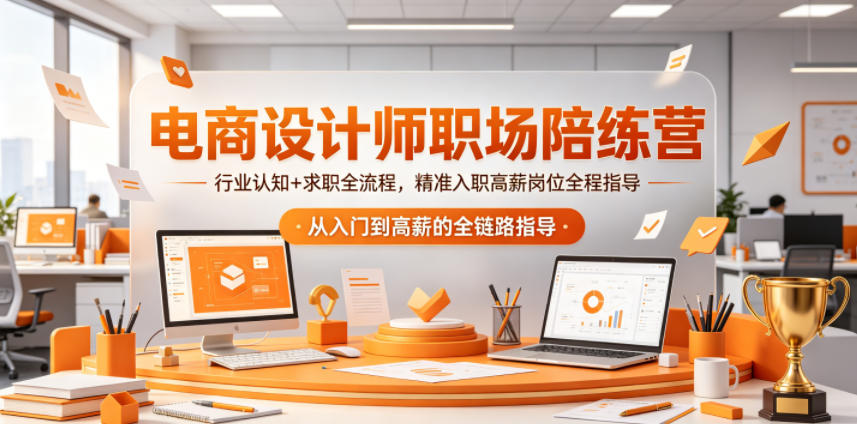 电商设计师职场陪练营，行业认知+求职全流程，精准入职高薪岗位全程指导|无忧资源社