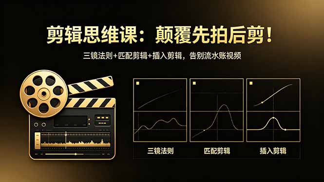 （18285期）剪辑思维课：颠覆先拍后剪！三镜法则+匹配剪辑+插入剪辑，告别流水账视频|无忧资源社