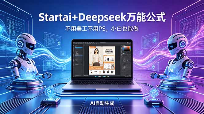 （18341期）AI自动做电商详情页：Startai+Deepseek万能公式，不用美工不用PS，小白也能做|无忧资源社