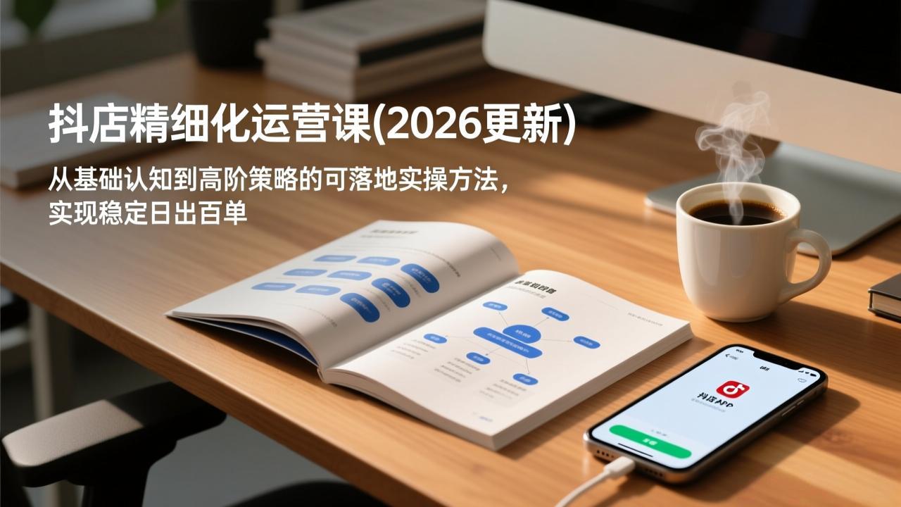 （18421期）抖店精细化运营课(更新5月)，从基础认知到高阶策略的可落地实操方法，实现稳定日出百单|无忧资源社