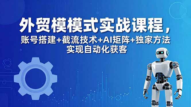 （18367期）外贸新模式实战课程-更新5月，账号搭建+截流技术+AI矩阵+独家方法实现自动化获客|无忧资源社