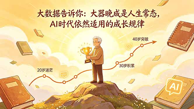 （18288期）付费文章：大数据告诉你：大器晚成是人生常态，AI 时代依然适用的成长规律|无忧资源社
