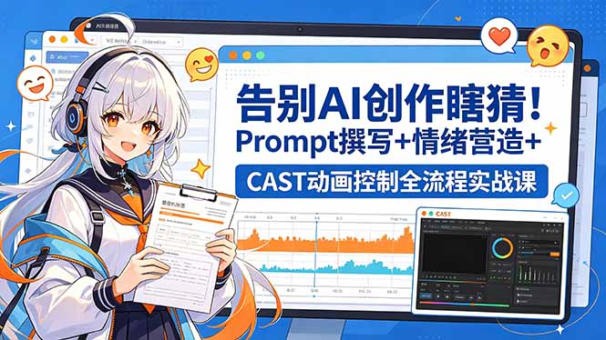 （18473期）告别AI创作瞎猜！Prompt撰写+情绪营造+CAST动画控制全流程实战课|无忧资源社