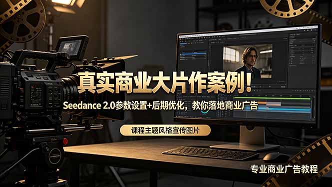 （18484期）真实商业大片作案例！Seedance 2.0参数设置+后期优化，教你落地商业广告|无忧资源社