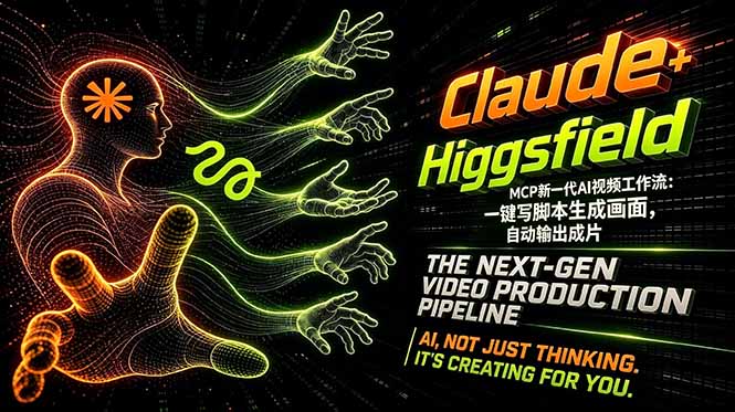 （18345期）Claude+Higgsfield MCP新一代AI视频工作流：一键写脚本生成画面，自动输出成片|无忧资源社