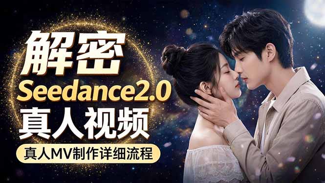 （18289期）Seedance 2.0电影级真人 MV全流程拆解：提示词、运镜、粒子特效，手把手实操|无忧资源社