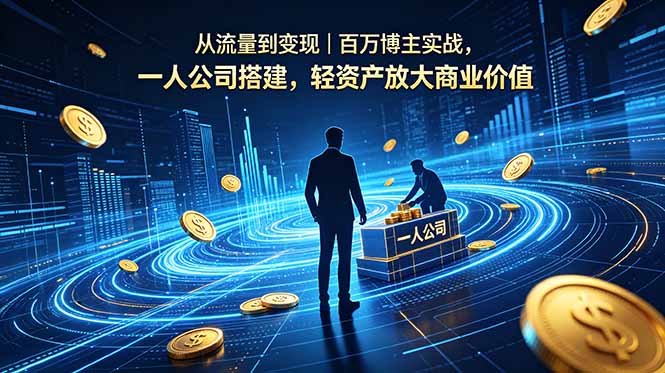 （18645期）从流量到变现｜百万博主实战，一人公司搭建，轻资产放大商业价值|无忧资源社