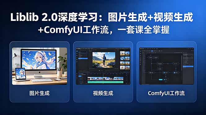 （18349期）Liblib 2.0深度学习：图片生成+视频生成+ComfyUI工作流，一套课全掌握|无忧资源社