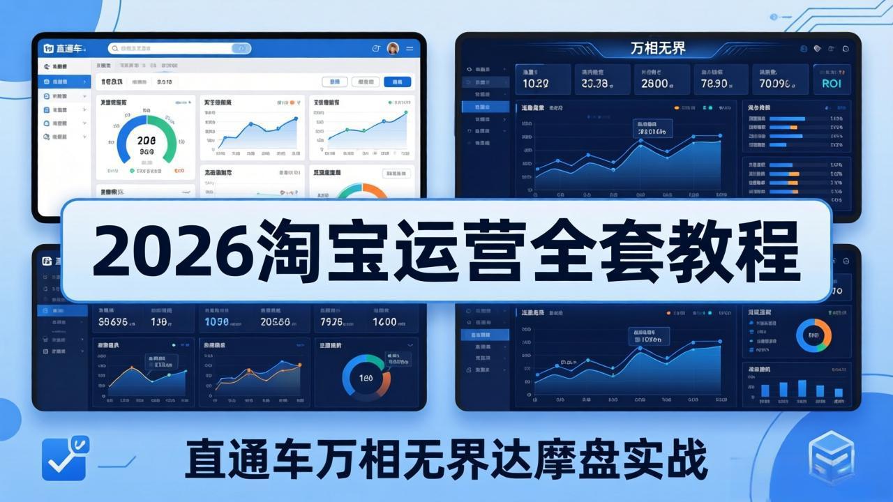（18373期）2026淘宝运营全套教程(更新5月8日)，直通车万相无界达摩盘实战，从基础到进阶提升流量转化|无忧资源社