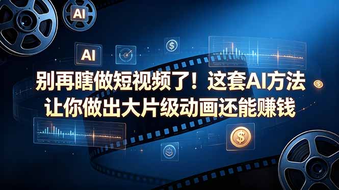 （18549期）别再瞎做短视频了！这套 AI 方法让你做出大片级动画还能赚钱【原创双语字幕】|无忧资源社