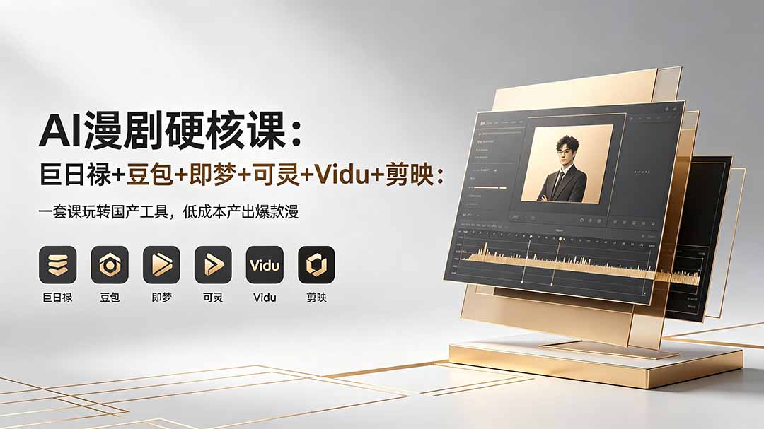 （18280期）AI漫剧硬核课：巨日禄+豆包+即梦+可灵+Vidu+剪映：一套课玩转国产工具，低成本产出爆款漫剧|无忧资源社