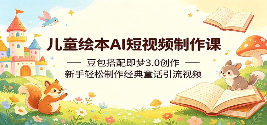 儿童绘本AI短视频制作课：豆包搭配即梦3.0创作，新手轻松制作经典童话引流视频|无忧资源社