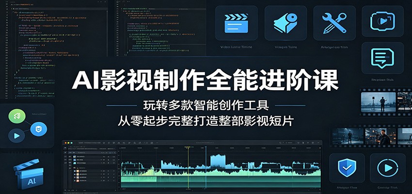 AI影视制作全能进阶课：玩转多款智能创作工具，从零起步完整打造整部影视短片|无忧资源社
