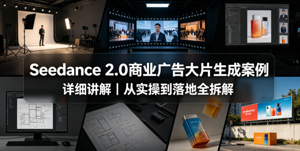Seedance 2.0商业广告大片生成案例详细讲解｜从实操到落地全拆解|无忧资源社